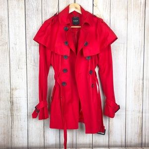 Bebe I Red Trench Coat